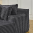 thumbnail image 6 of 83" Oversized Double Chaise Lounge, Compressed Upholstered Sleeper Sofa Bed, Cloud Sectional Couch with Pillows for Living Room, No Assembly Required, Dark Gray, 6 of 10