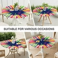 thumbnail image 7 of Colorful Paint Burst Pattern Round Fitted Tablecloth with Elastic Edge,Dining Table Cover Waterproof,Outdoor Round Tablecloth for Camping,Dining,Indoor and Outdoor, 7 of 7