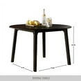 thumbnail image 6 of Castle Place Modern Sleek Wooden Round Drop Leaf Dining Table, Black, 6 of 7