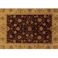 thumbnail image 1 of Ahgly Company Indoor Rectangle Abstract Brown Modern Area Rugs, 7' x 9', 1 of 4