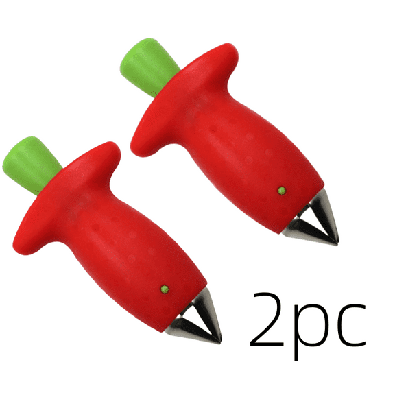 2pc Stainless Steel Fruit Eye Removal Tools Set, Strawberry and Pineapple Knife