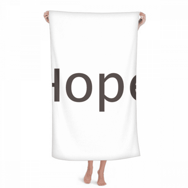 Hope Word Inspirational Quote Sayings Hand Towel Bath Facecloth Soft Cotton Washcloth