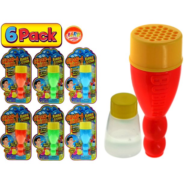 JARU Grab a Bubble Storm Touchable Bubbles Blowing Toy (6 Pack) I