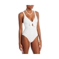 thumbnail image 4 of Robin Piccone Plunge Tie-Front Mix & Match Separates One-Piece Swimsuit (Women's), 4 of 4