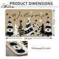 thumbnail image 3 of Welcome Black White Christmas Tree Decorative Front Door Mat, Xmas Holiday Doormat Indoor Outdoor Non-Slip Floor Entryway Rug, Winter Snowflake Farmhouse Home Kitchen Decoration 17x29 Inch, 3 of 7