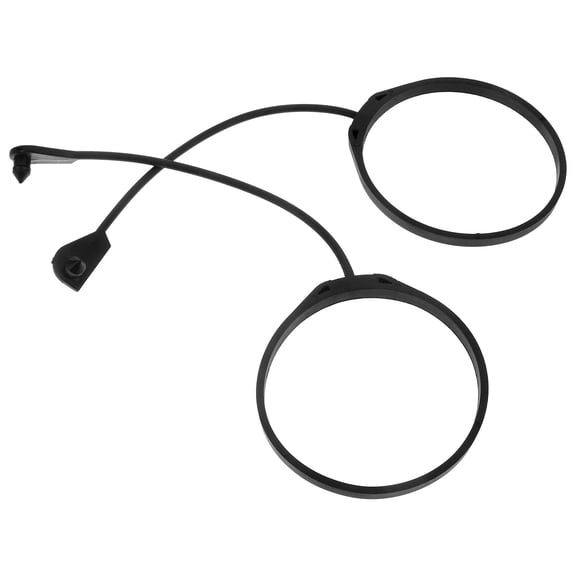 NUOLUX Black Rubber Fuel Tank Cap Rope for Car Replacement 2Pcs