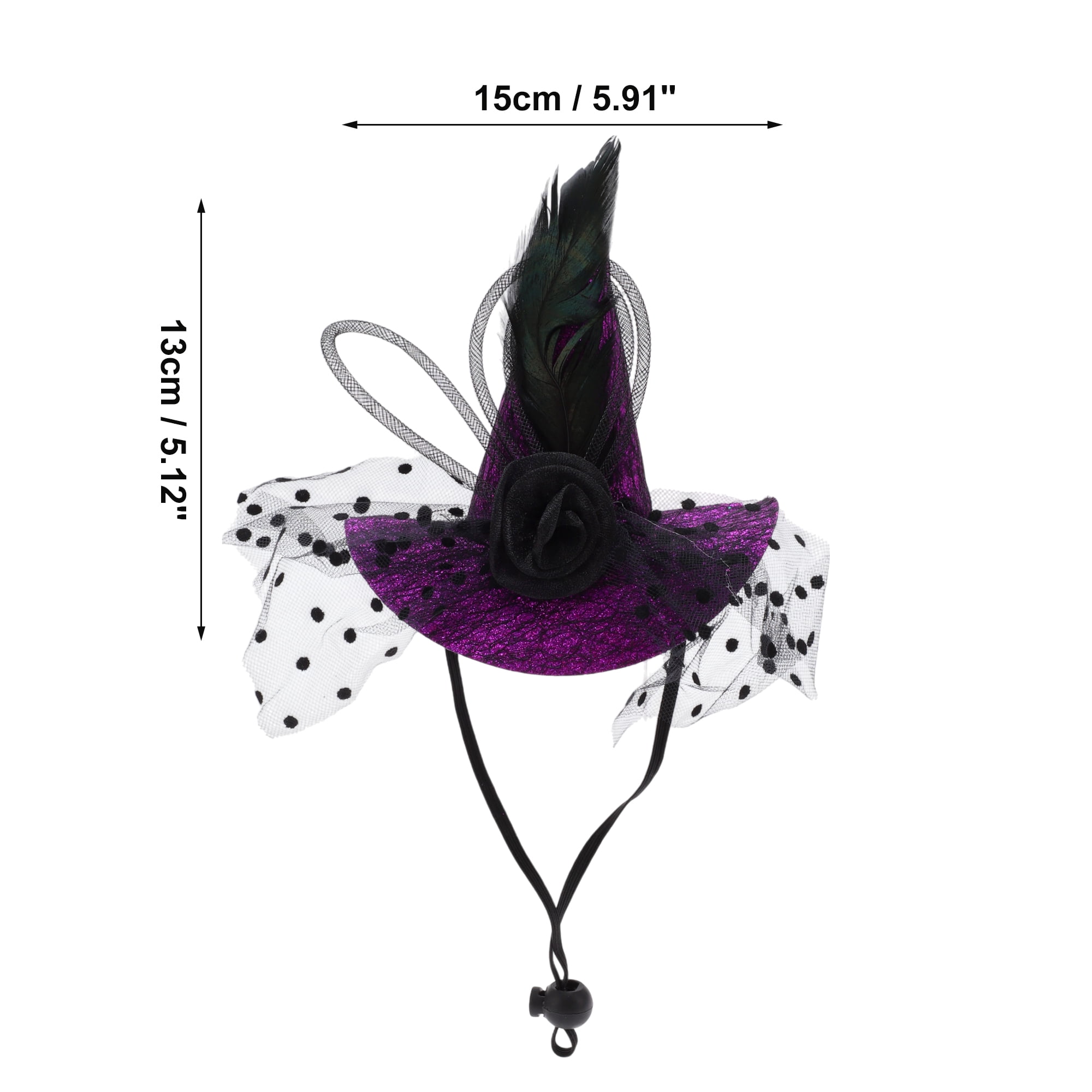Unique Bargains Halloween Pet Headwear 5.12"x5.91" Purple 1 Pc for Furry Friend