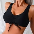 thumbnail image 5 of TTUHYWXI Women's Bikini Tops Wireless Backless Vest Mode Drawstring Swim Top for Summer Beach Swim Bra Tops (Black, XL), 5 of 7