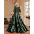 thumbnail image 5 of Women's Formal Dress Wedding Guest Dress Bell Sleeve Bridesmaid Dress Maxi Evening Dress, 5 of 5