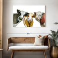 thumbnail image 3 of Elephant Stock Cows Wall Art - Horizontal Canvas Wall Art - Living Room Wall Decor - Animal Canvas - White And Orange Decor - 45" x 30", 3 of 8