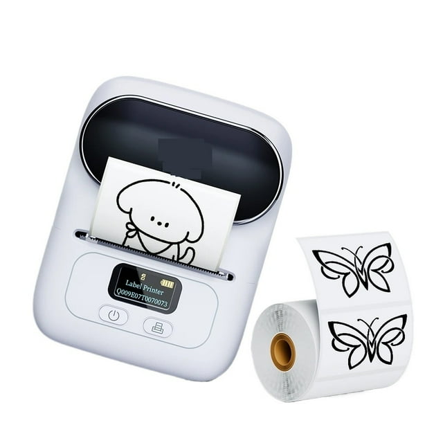 M110 Thermal Wireless Label Printer Portable Bluetooth Sticker Mini Printer Barcode Label Maker ,Easy to Operate