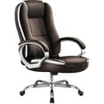thumbnail image 6 of NEO CHAIR Home Office Chair, Heavy Duty Leather Office Chair, Ergonomic High Back Cushion Lumbar Back Support, Computer Desk Executive Chair for Work, 8 Hours Comfort, Brown, 6 of 7