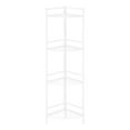 thumbnail image 6 of Monarch Specialties Bookshelf, Bookcase, Etagere, Corner, 3 Tier, 58"H, Office, Bedroom, White Metal, 6 of 10