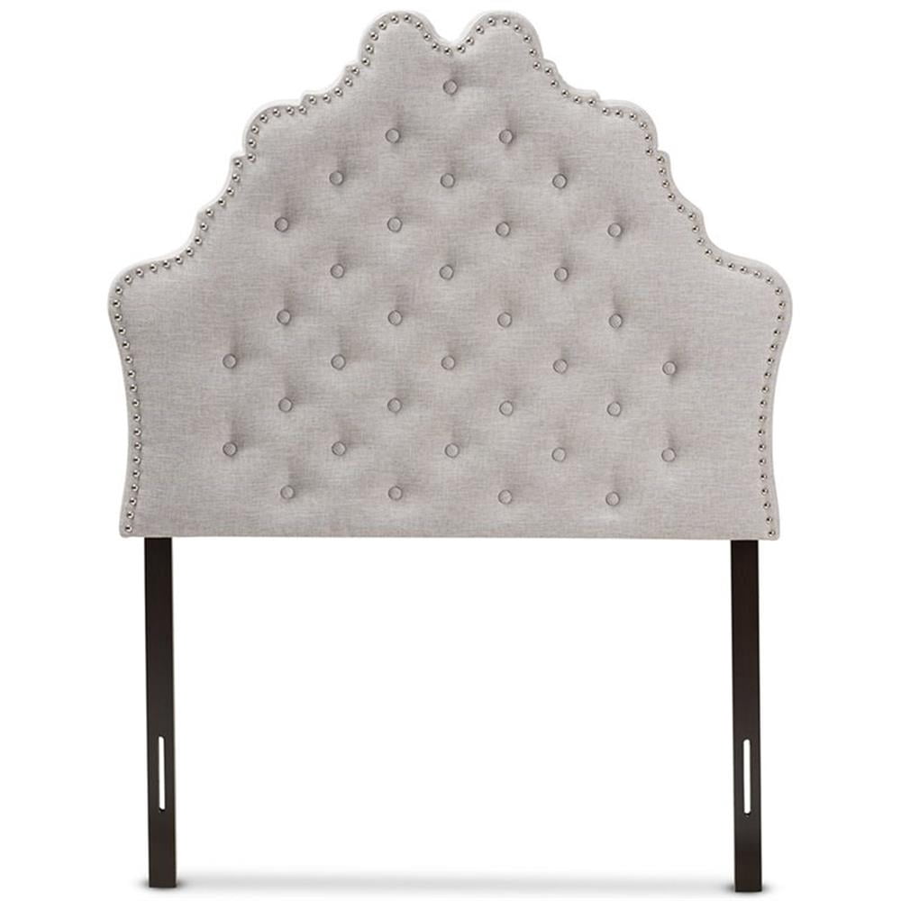 Baxton Studio Hilda Modern and Contemporary Greyish Beige Fabric Twin Size Headboard,Wholesale Interiors