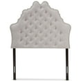 thumbnail image 3 of Baxton Studio Hilda Tufted Twin Panel Headboard in Grayish Beige, 3 of 6