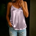 thumbnail image 6 of MAFYTYTPR Women's Lace Trim Satin Camisole V-Neck with Adjustable Spaghetti Straps Solid Color Spring Summer Casual Tops for Everyday Wear M-XXL, 6 of 6