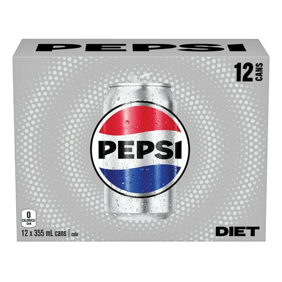 Pepsi Diet Cola 355ml Cans, pack of 12