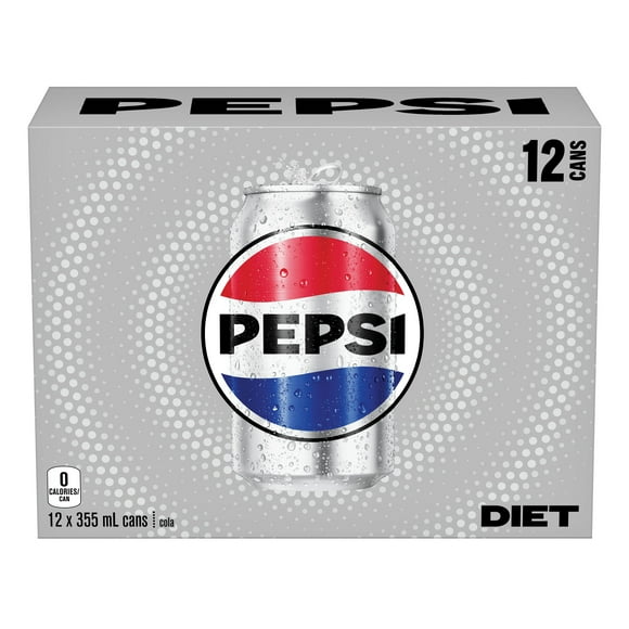 Pepsi Diet Cola 12 x 355 mL, Cans, 12x355mL