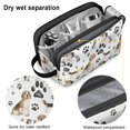thumbnail image 4 of Toiletries Bag,Beagle Dog and Footprints Mens Womens Toiletry Bag Bathroom Bag,Waterproof Toiletry Travel Bag Dopp Kit Shaving Bag 11x6.3x5.1 Inch, 4 of 5