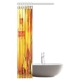 thumbnail image 2 of MYPOP Happy Thanksgiving Shower Curtain, Pumpkins and Leaves on Wood Design Fabric Bathroom Decor Set with Hooks, 36 X 72 Inches, 2 of 2