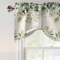 thumbnail image 5 of Green Eucalyptus Tie Up Window Valance Leaf Watercolor Plant Linen Background Tie-up Valance for Kitchen Windows Adjustable Small Curtain Balloon Shades for Kitchen Bathroom Cafe 60x18inch, 5 of 9