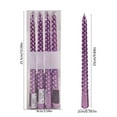 thumbnail image 3 of Twisted Candle Twisted Electroplated Candles, 4 Pack Purple Spiral Candles, Dripless Long Burning Wax Candles for Decoration, Wedding Party Table Centerpiece Romantic Decorative Candles, 3 of 6