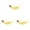 Yellow 3PCS, variant on In Fruit And Vegetable Shapes Squeaky Chew With PP Filling For Interactive Play And Teeth Cleaning