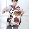 thumbnail image 6 of FORMRS Unisex School Backpack 17" Student Travel Bag with Laptop Compartment, White Chocolate Cakes, 6 of 7