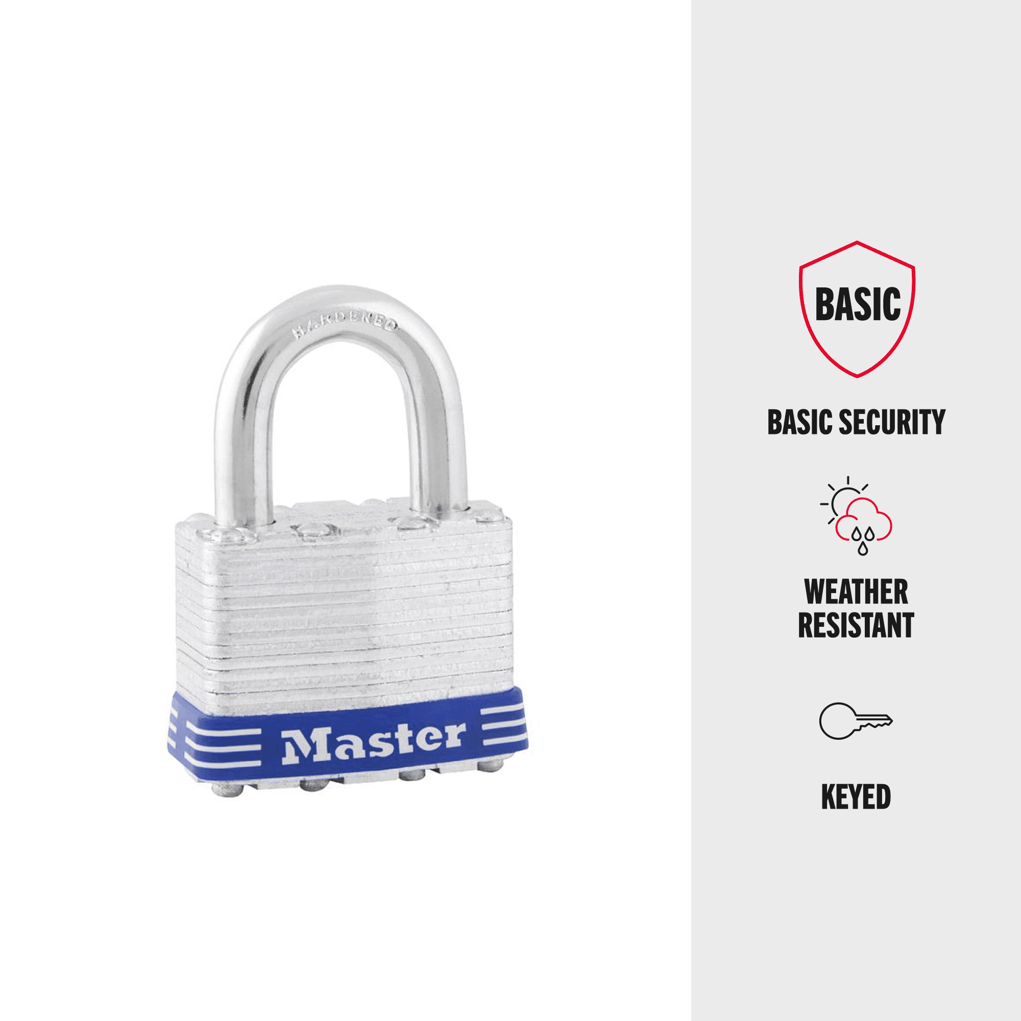 (2 pack) Master Lock 1-3/4in Wide Laminated Steel Pin Tumbler Padlock