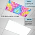 thumbnail image 5 of Ceiling Light Cover for Classroom, Abstract Ethnic Tie Dye Art Magnetic Fluorescent Light Covers Filter for School,Office, 2X4&nbsp; FT, Pack of 2, Colorful, 5 of 8