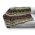 thumbnail image 3 of Ethnic Soft Flannel Fleece Throw Blanket, Traditional Essential Motif with Geometric Ornaments Classic Folkloric Print, Cozy Plush for Indoor and Outdoor Use, 50" x 60", Multicolor, by Ambesonne, 3 of 6