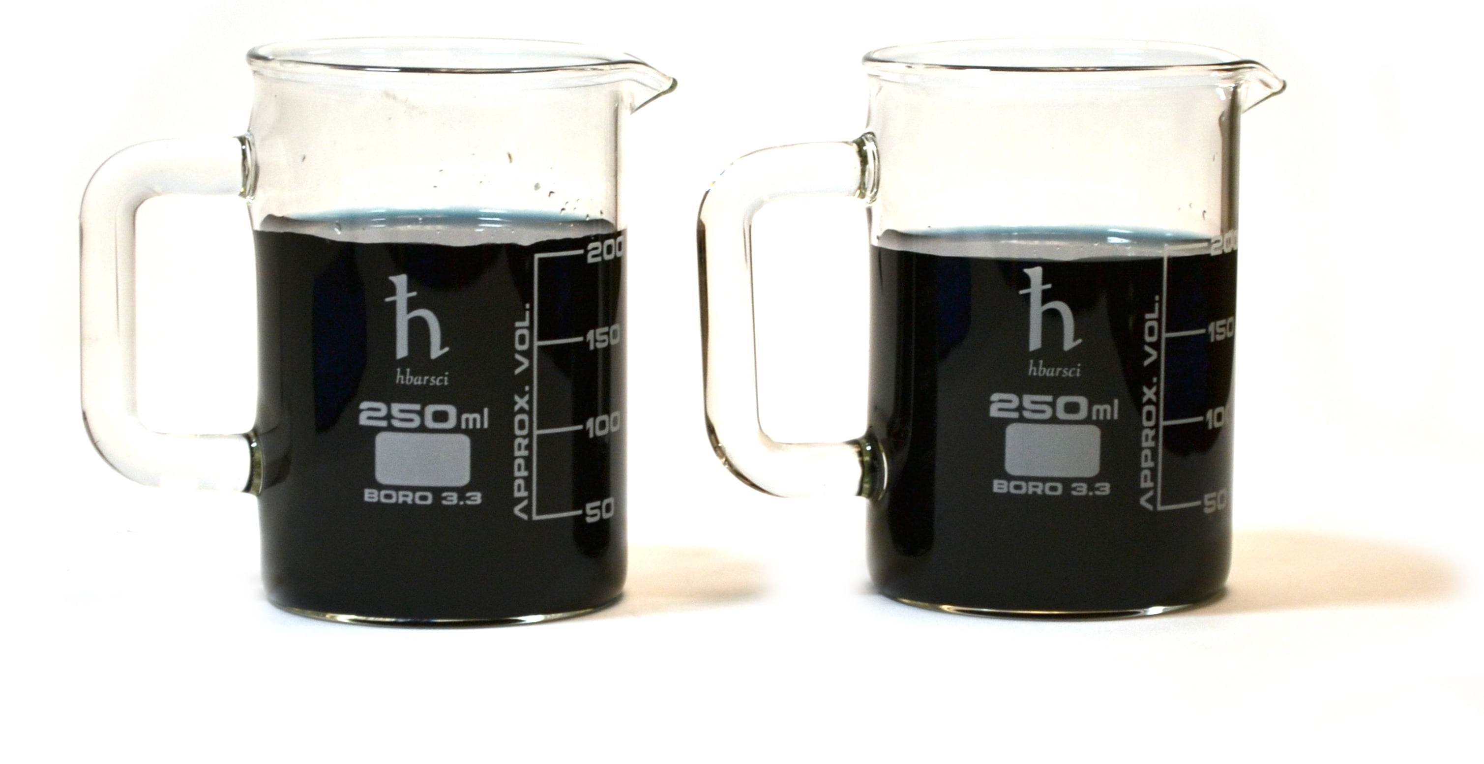 Premium Hand Crafted Beaker Mugs, Laboratory Quality Borosilicate Glass, 8.4oz (250mL) Capacity