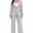 Gray, variant on Women’s 2-Piece Blazer and Wide-Leg Pants Set, High-Waist Business Casual Suit Outfit for Work