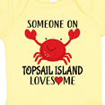 thumbnail image 4 of Inktastic Someone on Topsail Island Loves Me Boys or Girls Baby Bodysuit, 4 of 5