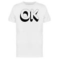 thumbnail image 2 of White Word Ok With Shadow Tee Men's -Image by Shutterstock, 2 of 4