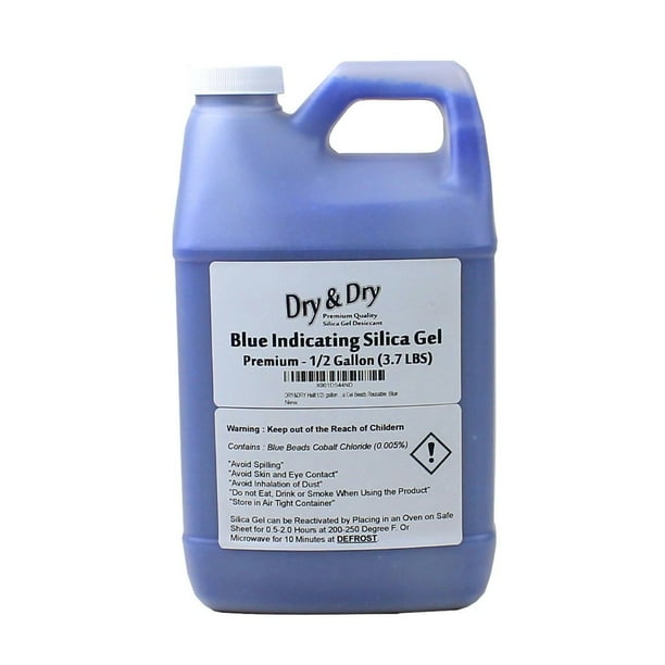1 2 Gallon Dry Dry Premium Blue Indicating Silica Gel Beads Industry Standard 2 4 Mm 3 7 Lbs Reusable Walmart Com Walmart Com