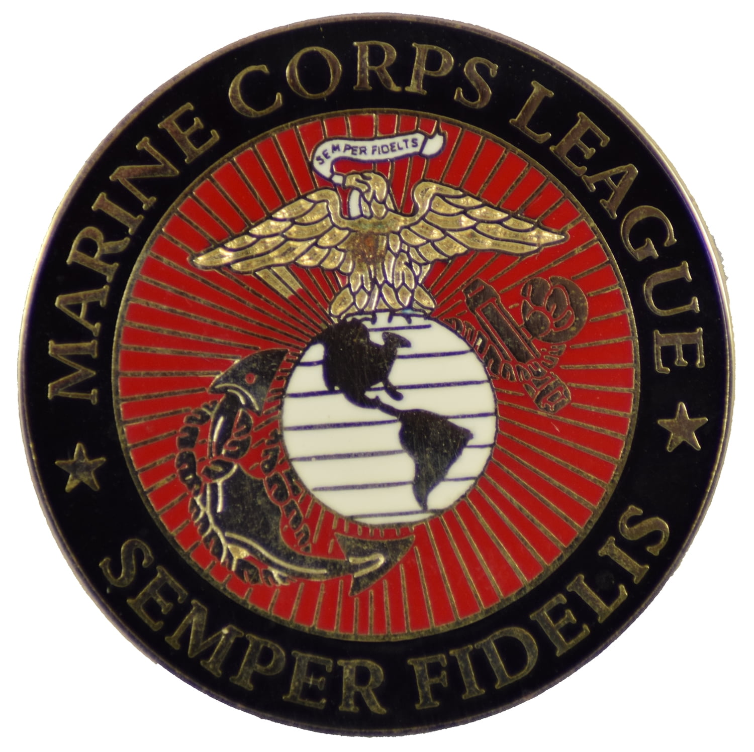 USMC MARINE CORPS LEAGUE HAT PIN (Large 