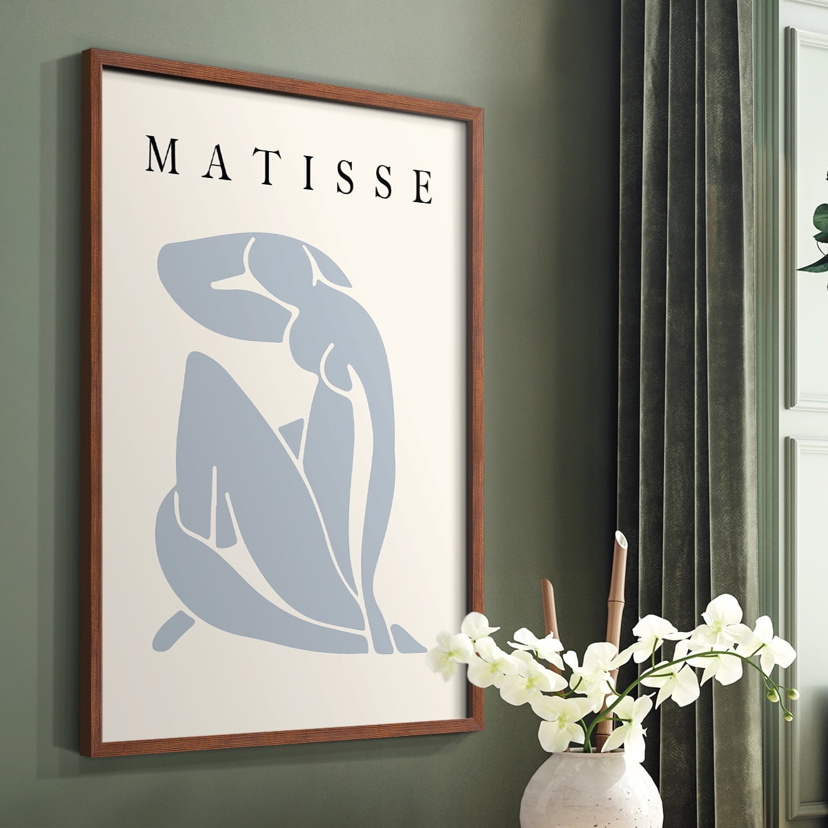 Matisse CCCLXXXII in Brown Solid Wood 8 x 10 Framed Print