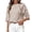 Khaki, variant on MOJOGO Women's T-Shirt Stripe Raglan Elbow Sleeve Tops Loose Side Split Tees Relaxed Vacation OutShapes Sky Blue XL