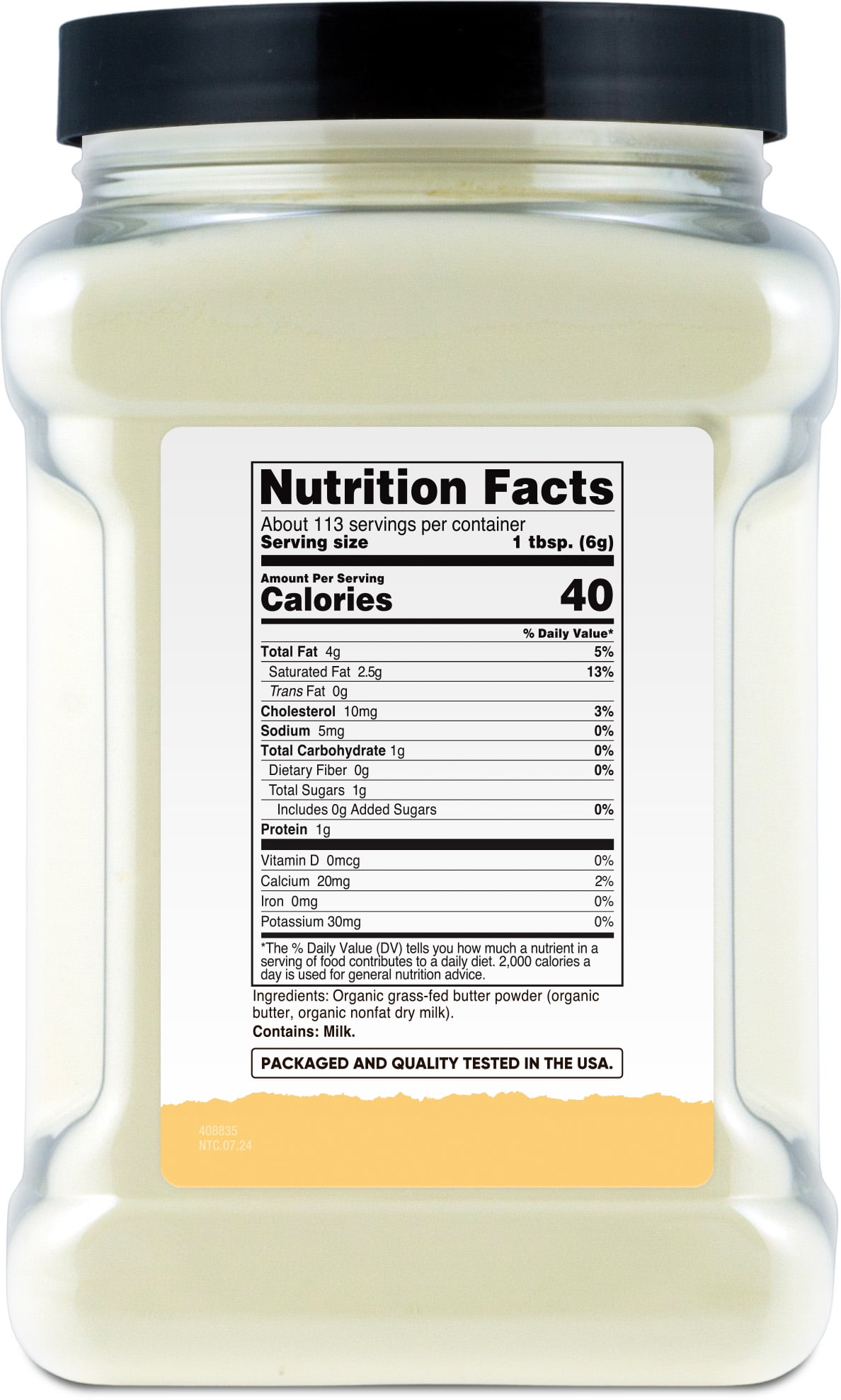 Nutricost Organic Grass-Fed Butter Powder (1.5 LB) - GMO-Free, Gluten-Free