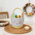 thumbnail image 6 of QuanTara Easter Woven Storage Basket with Handles, Yellow Bunny Decor Collapsible Bin for Toys, Blankets, Yarn, 9x9x7in Home Decor & Organization for Living Room Bedroom, 6 of 6