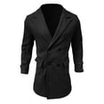 thumbnail image 4 of KKBOTIVE Trench Coat for Mens Fall Winter Overcoat Casual Outerwear Jacket for Daily Wear Men's Fashion Black Size: M, 4 of 4