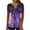 Purple, variant on Augper Spring Outfits for Women 2024 Fashion Casual Print Round Neck Loose Short Sleeve T-shirt Top Blouse Pullover
