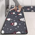 thumbnail image 2 of Kitchen Rugs Sets Of 2,Dark Christmas Snowman Pattern Anti Fatigue Kitchen Mat Rugs Non Slip Washable,Decorative Kitchen Floor Mats for Kitchen,Sink,Laundry,17"x47"+17"x47", 2 of 5