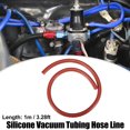 thumbnail image 2 of Unique Bargains Silicone Vacuum Tubing Hose Line Automotive Vacuum Hose Engine Air Intake Red ID 10mm 3.28ft Length, 2 of 7