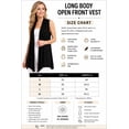 thumbnail image 5 of Women's Sleeveless Long Body Open Draped Front Solid Cardigan Vest S-3XL, 5 of 5