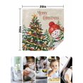 thumbnail image 4 of Beige Snowman Christmas Cloth Napkins Set of 8 Reusable Dinner Napkins, Xmas Tree Snowflake Winter Rustic Cocktail Napkin Washable Table Napkins for Wedding/Holiday Party/Baby Shower 20"x20", 4 of 7