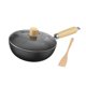 thumbnail image 2 of Sartén Wok Wok Tradicional Mango de Madera Sin Revestimiento Versátil Hervir Antiadherente Con tapa, 2 of 9