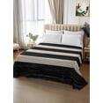 thumbnail image 2 of Twin Flat Sheet 66"x96", Black White Striped Soft Lightweight Bedding Flat Sheets Only, Farmhouse Vintage Shabby Chic Wood Grain Brushed Microfiber Top Bed Sheet, Breathable StainResistant Bedsheets, 2 of 9