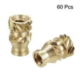 thumbnail image 3 of Uxcell Knurled Insert Nut M2 x 6mm L x 3.5mm OD Female Thread Brass Embedding Nut 60 Pack, 3 of 5